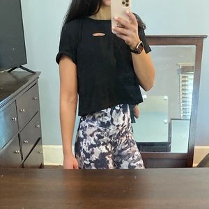 Cropped Distressed T-shirt